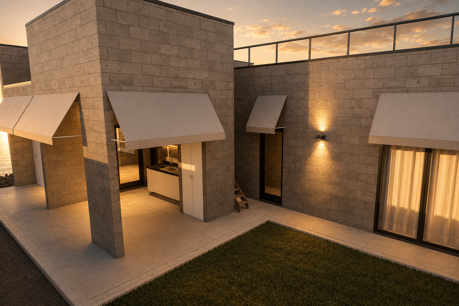 Área gourmet — render